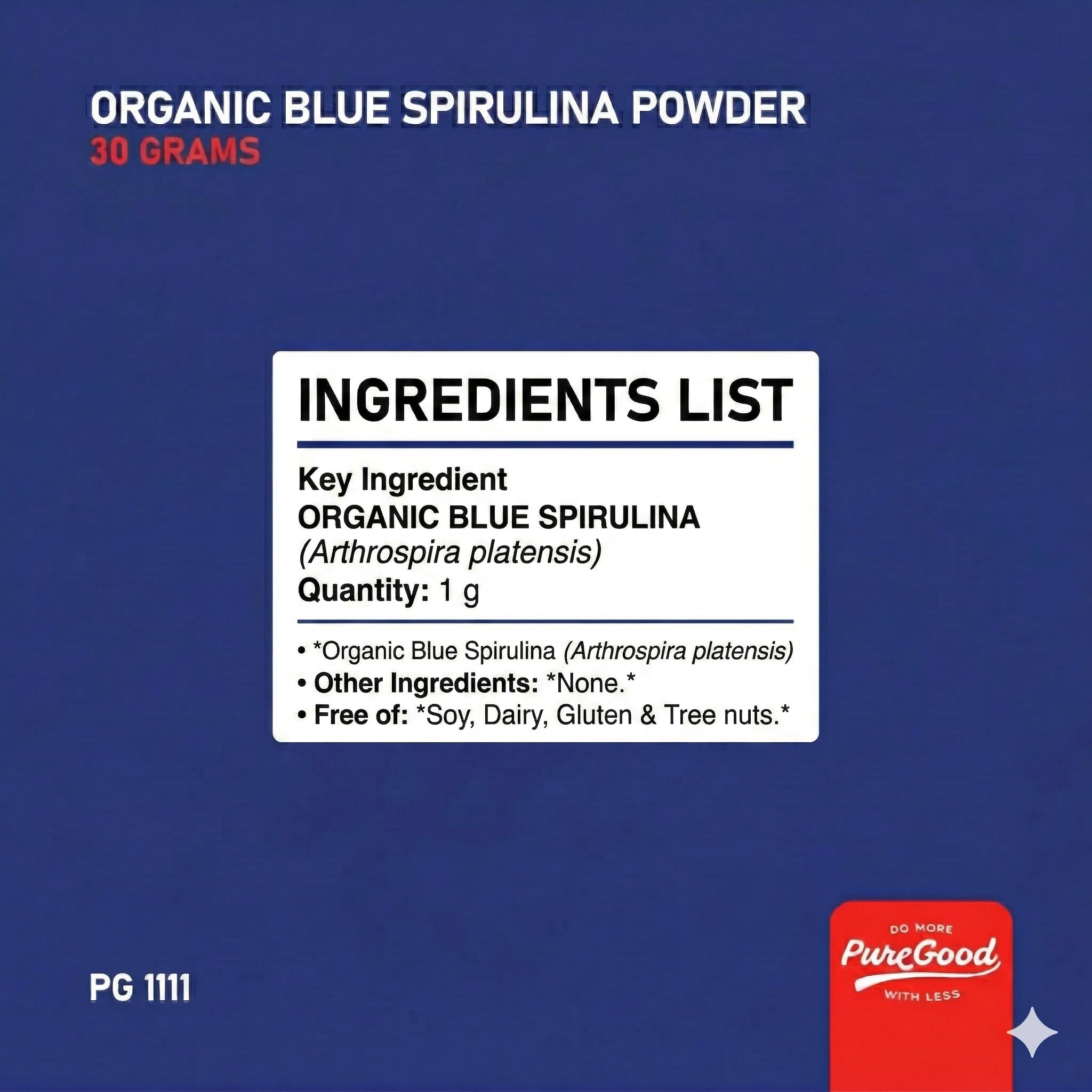 PureGood espirulina azul en glaseado, acabado intenso sin alterar sabor