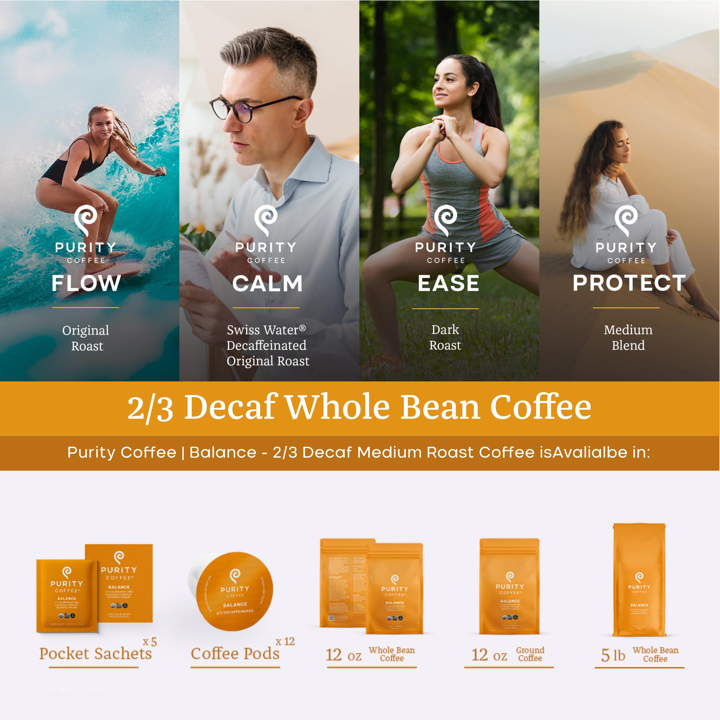PURITY COFFEE cápsula BALANCE comparada en mano para apreciar tamaño práctico