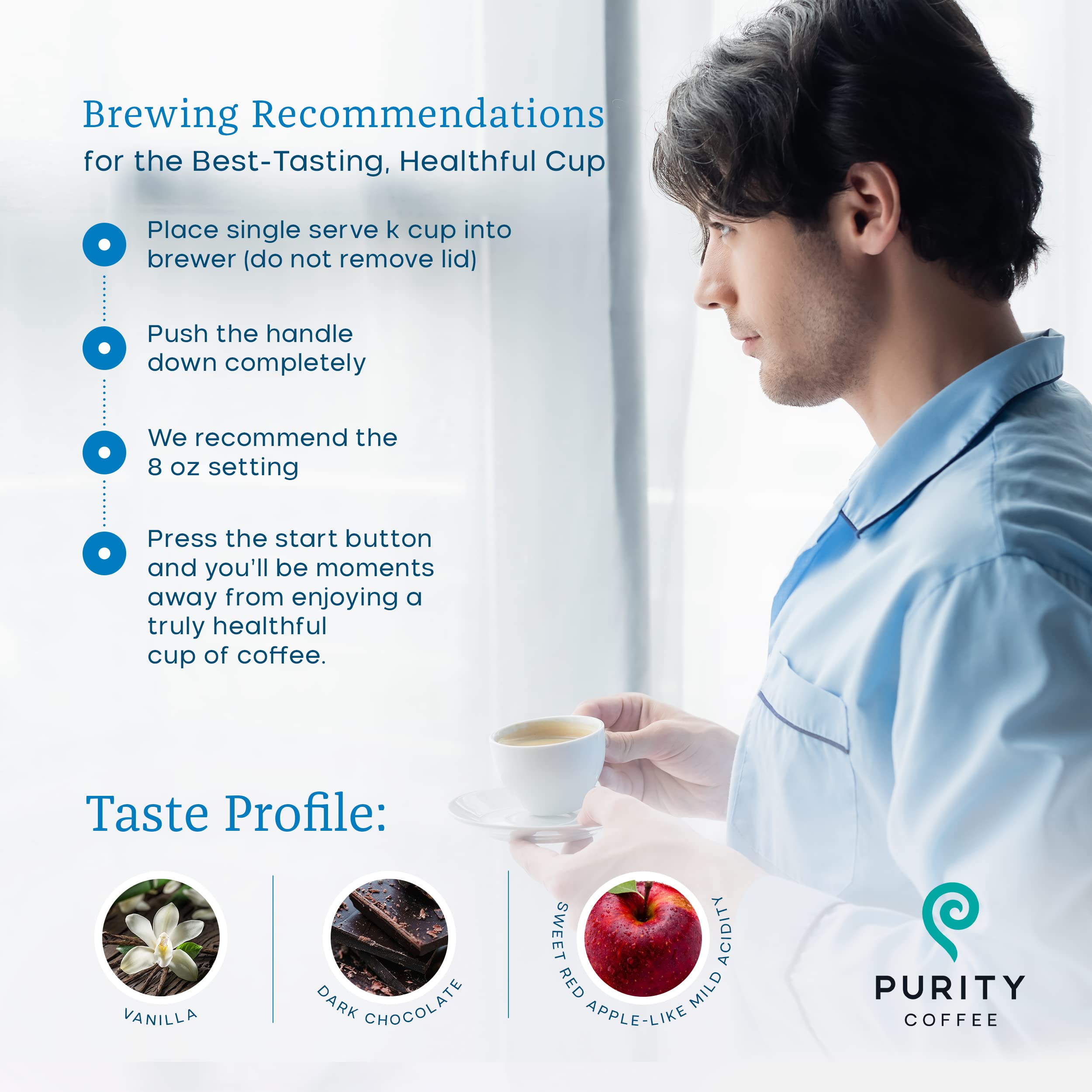 PURITY COFFEE granos tostado medio CALM color y textura equilibrada
