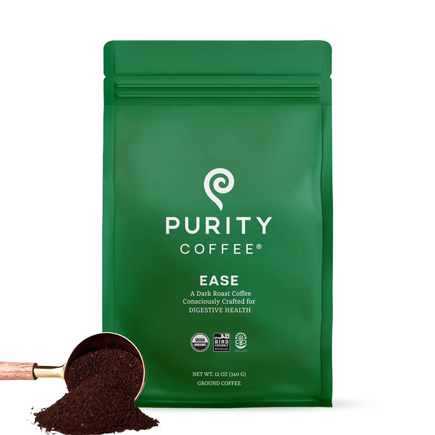 PURITY COFFEE bolsa EASE frente mostrando diseño y frescura