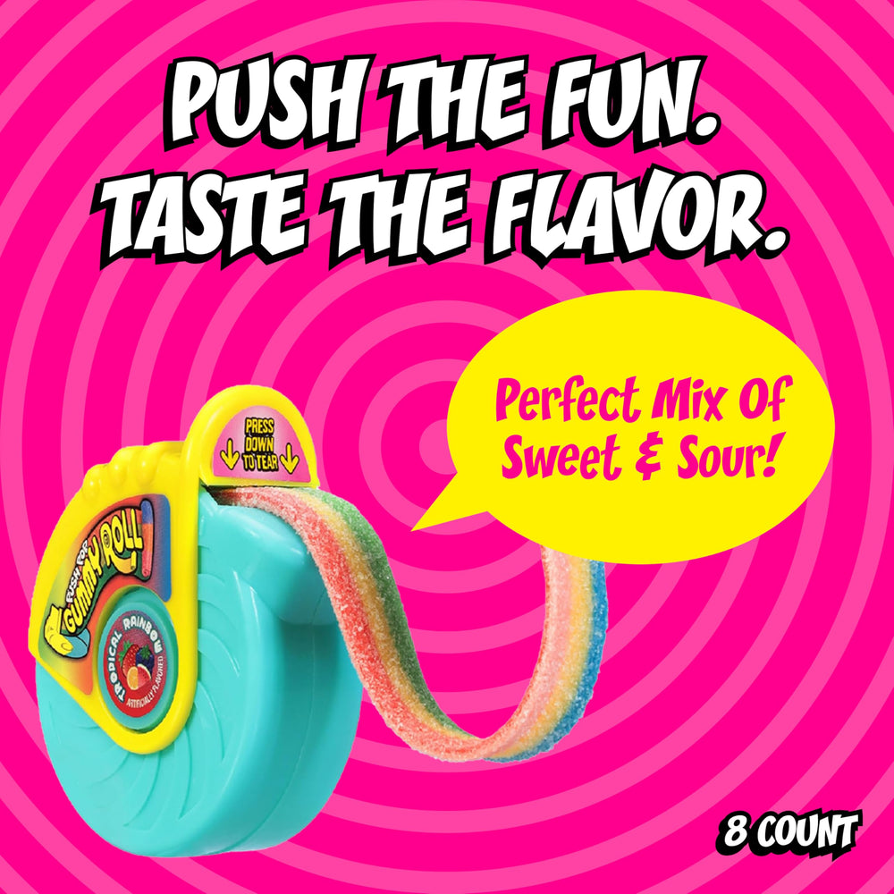 Push Pop dispensador abierto con rollo visible, facilita porciones limpias