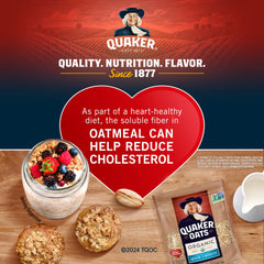 Quaker porción lista desde microondas lista en un minuto