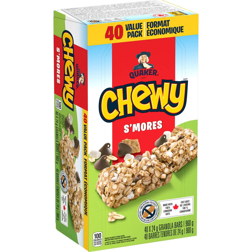 Quaker Chewy barra en picnic mostrando conveniencia y disfrute