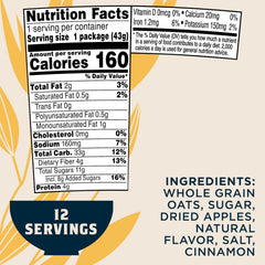 Quaker detalle de textura con avena y trozos de manzana, aspecto tentador