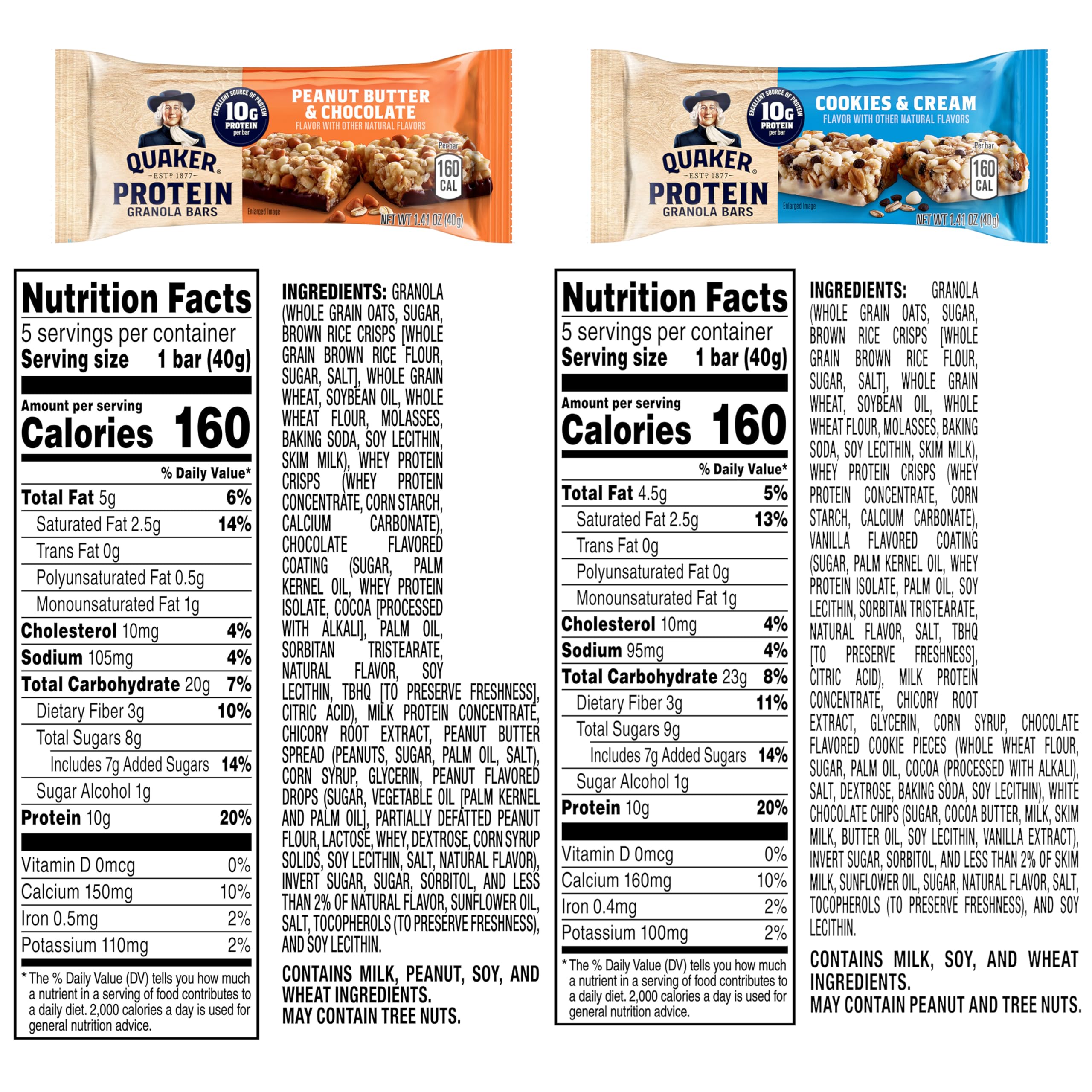 Quaker textura: crisps de proteína visibles que aportan crocancia