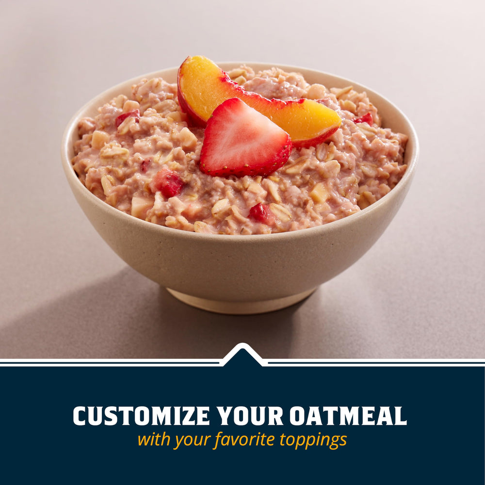 Quaker avena en uso en tazón listo para comer, desayuno rápido y nutritivo
