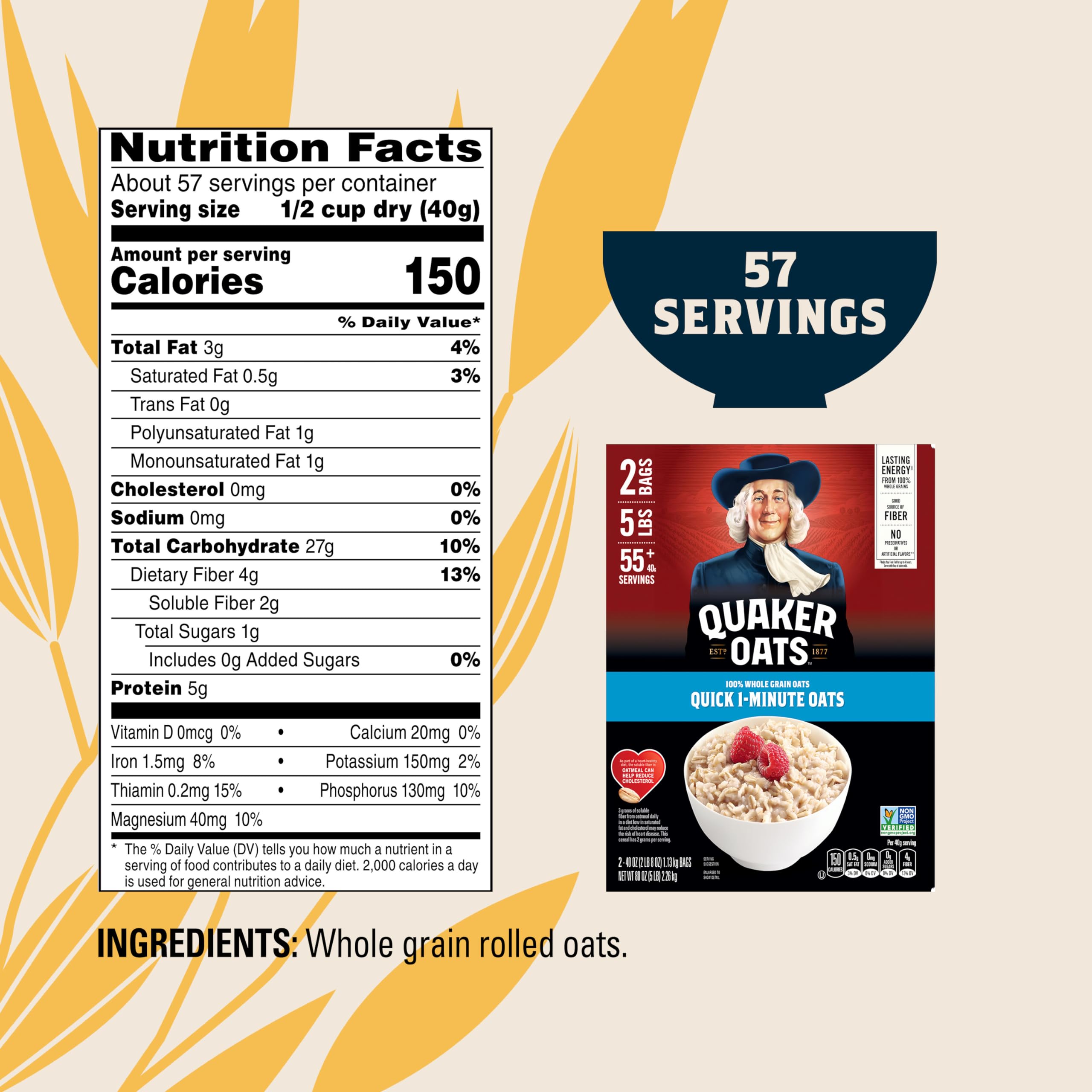 Quaker etiqueta Non-GMO Project verificada para mayor confianza