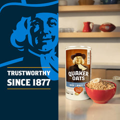 Quaker avena preparada en tazón lista para comer y nutritiva