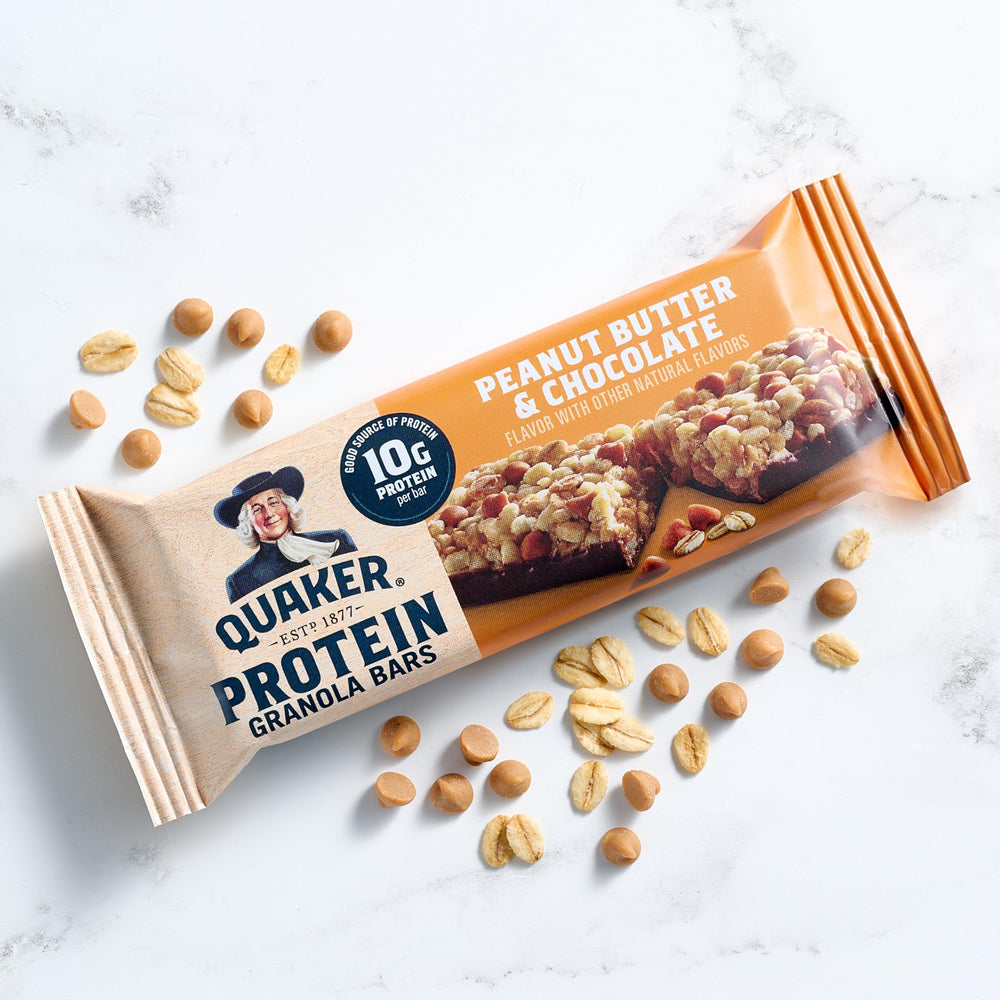 Quaker comparación de tamaño en mano para referencia de porción