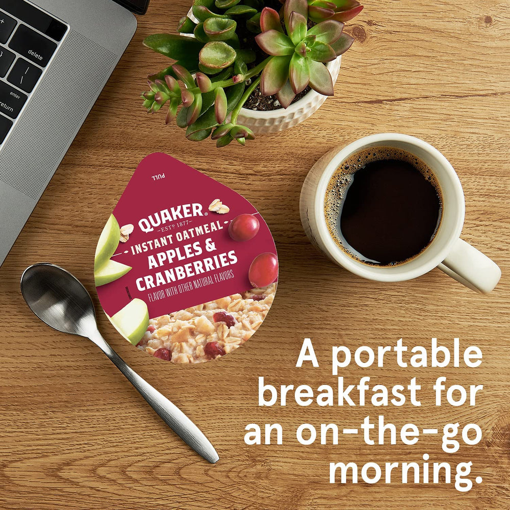 Quaker taza en microondas lista para comer, comodidad y rapidez