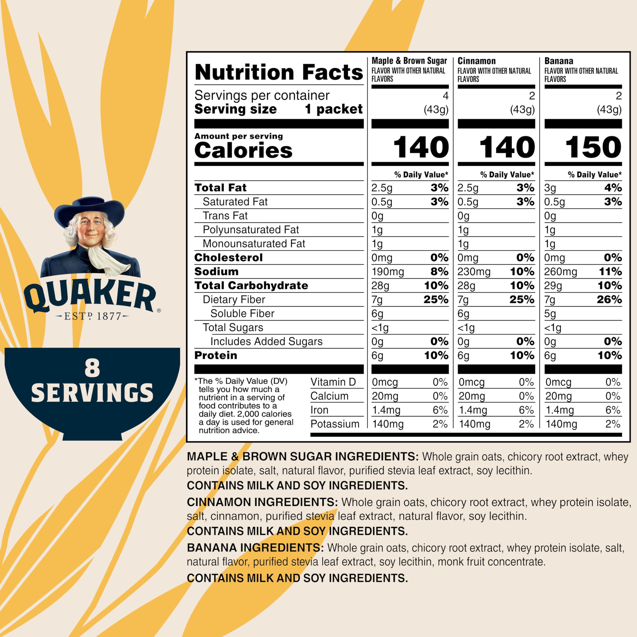 Quaker textura de avena instantánea en primer plano, mostrando granos enteros