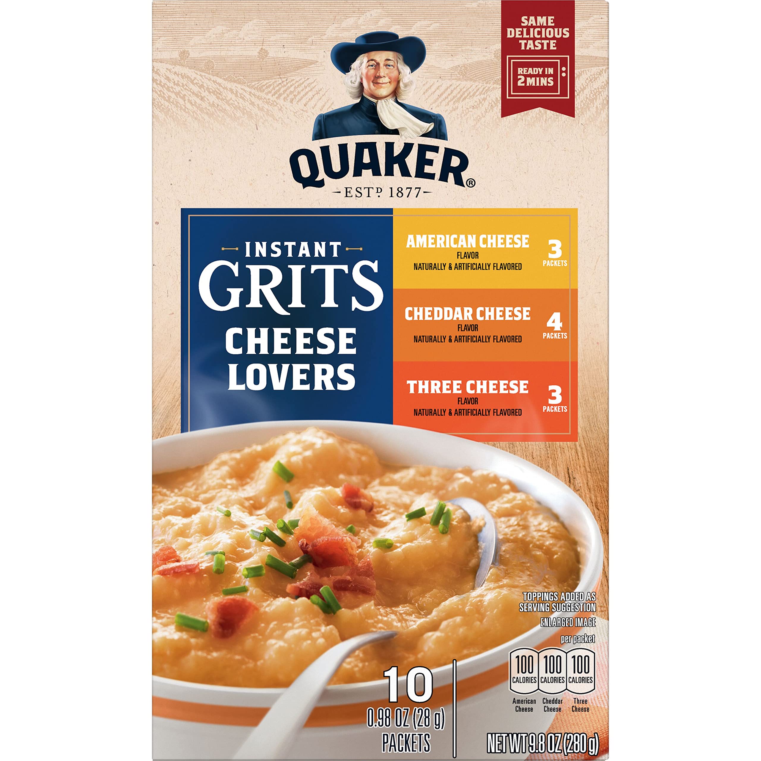 Quaker primer plano de textura que muestra cremosidad y fácil mezcla