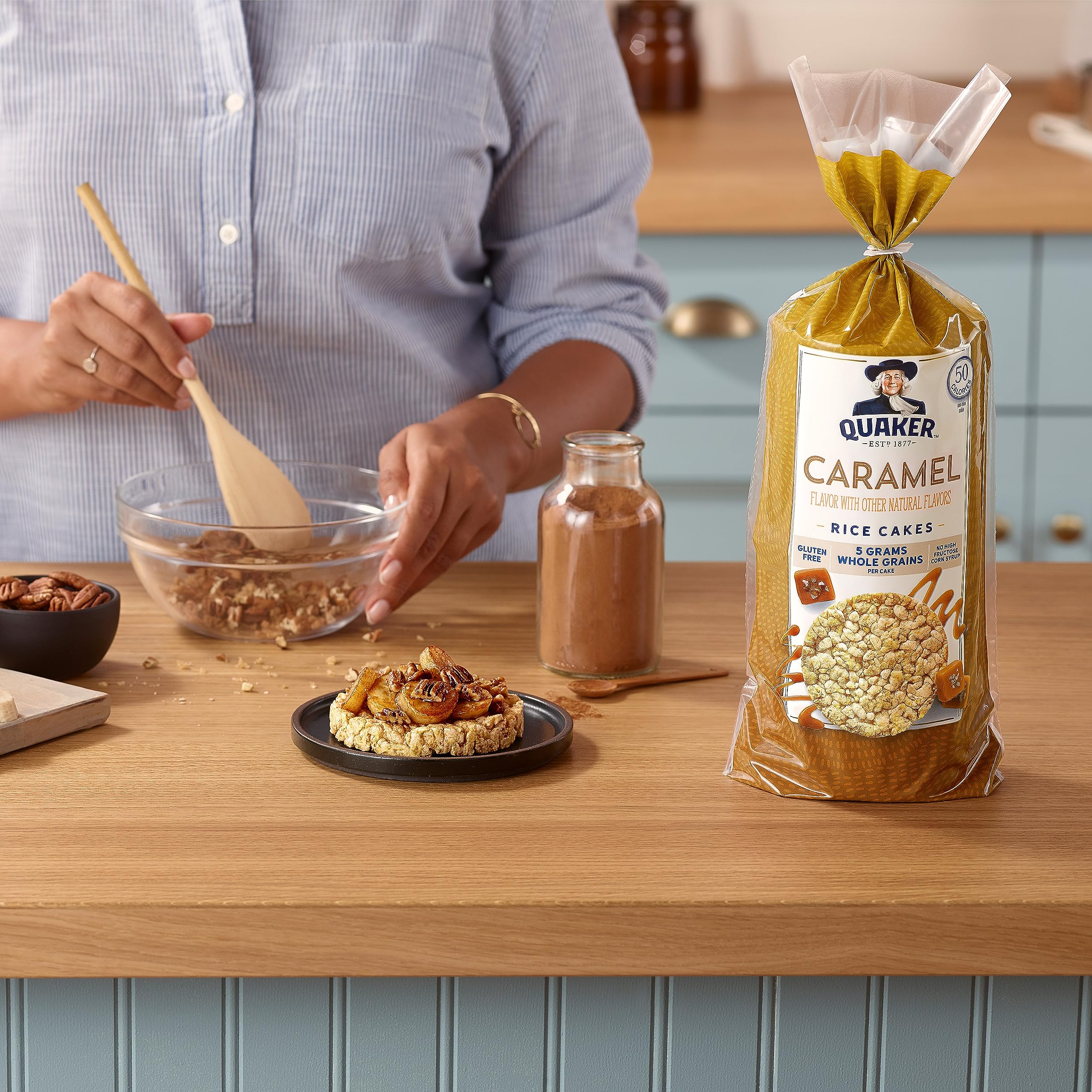 Quaker torta de arroz porción individual lista para llevar y consumir