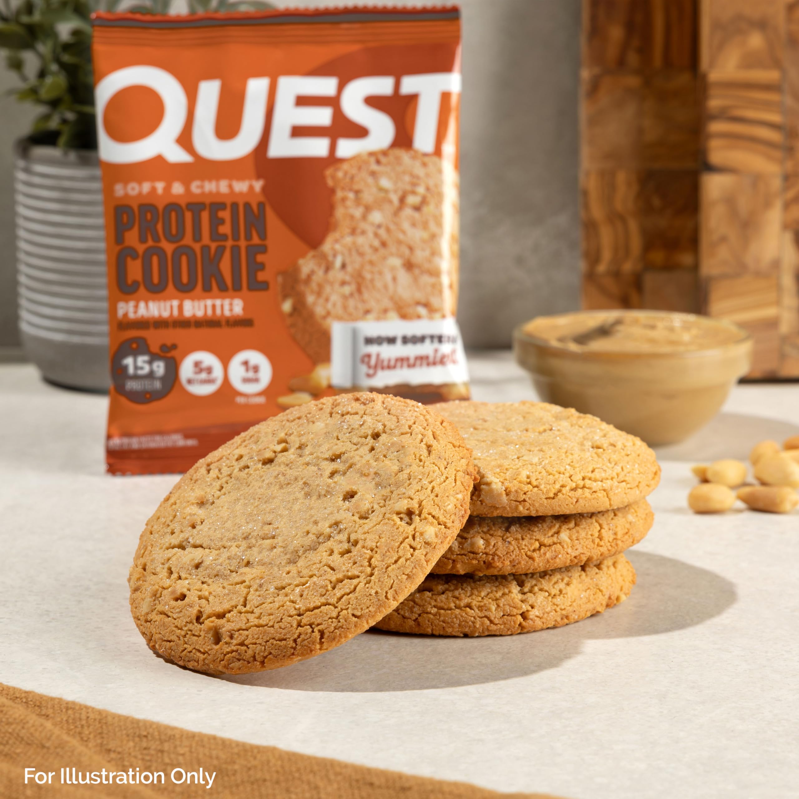 Quest galleta cortada muestra interior y frescura al tacto