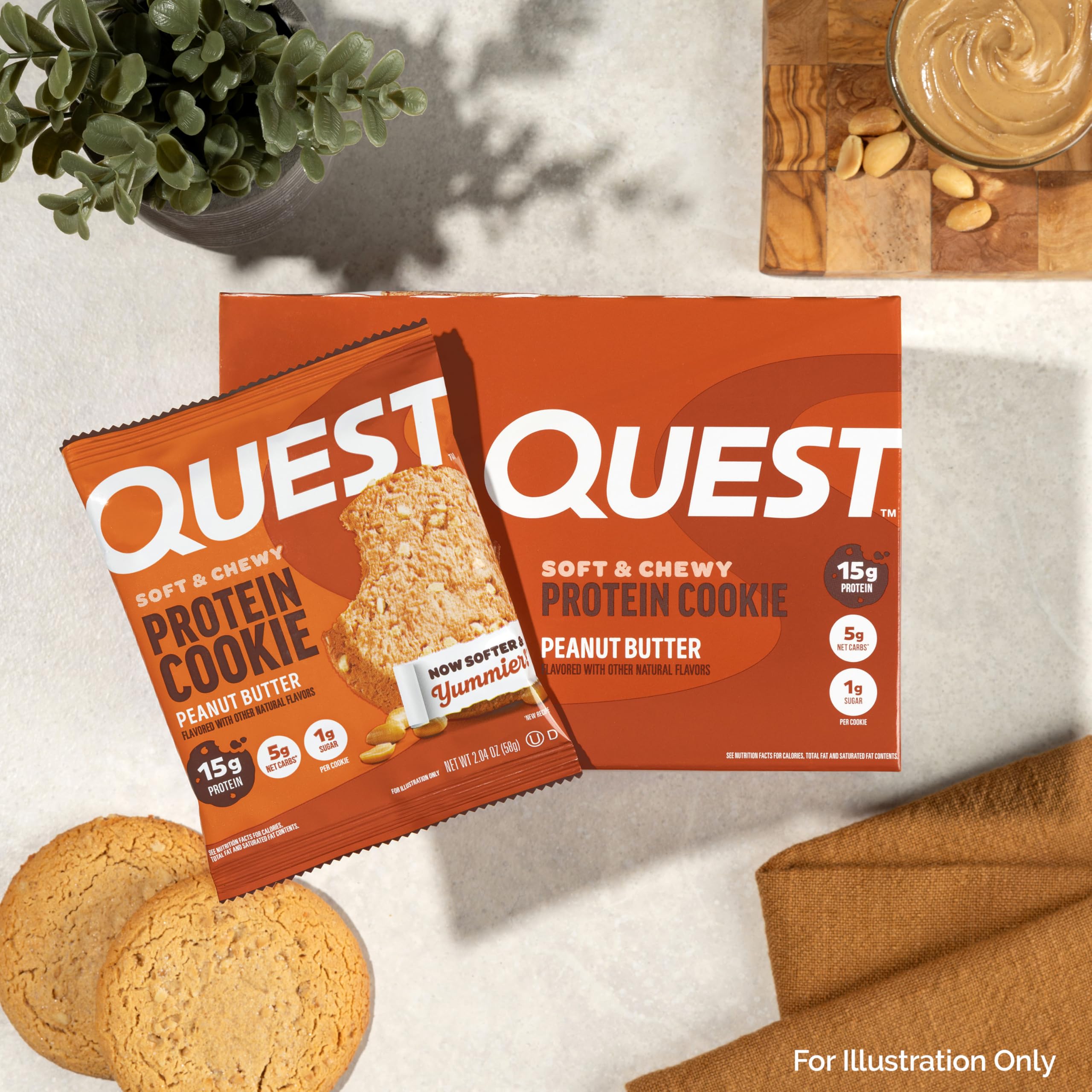 Quest presentación caja abierta con unidades listas para consumir