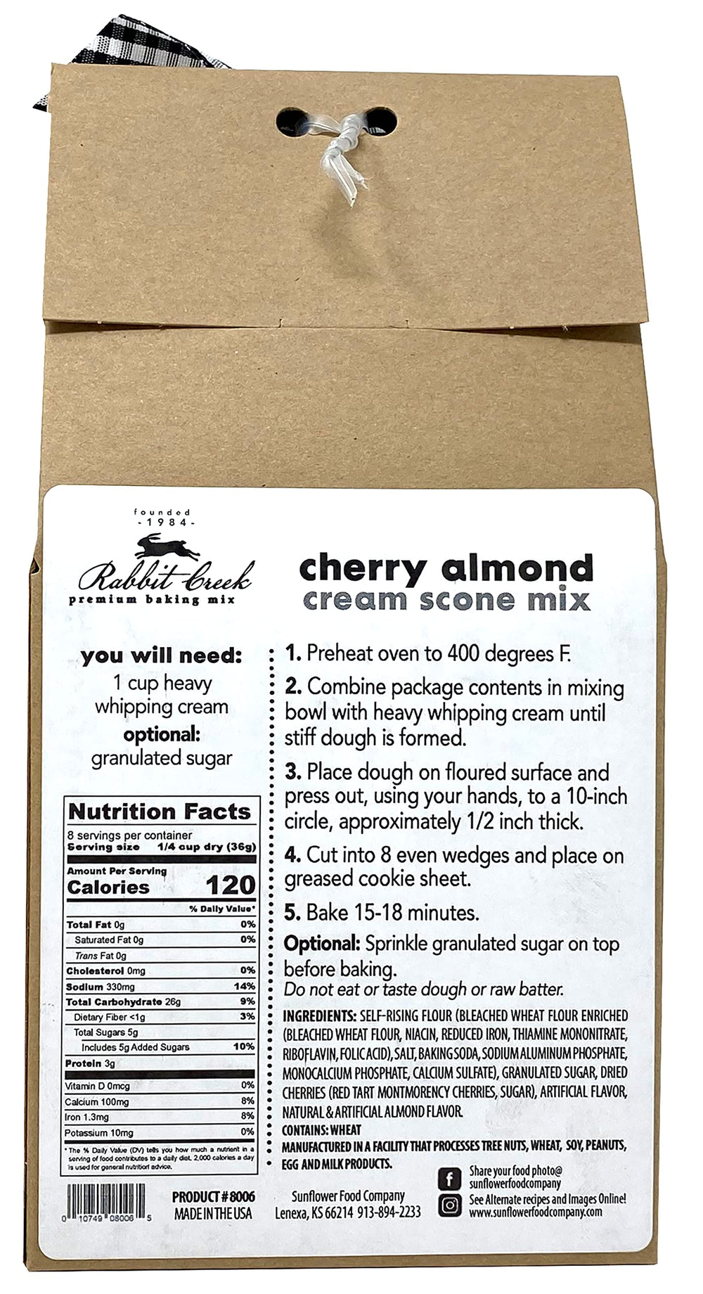 Rabbit Creek scone horneado con corte visible, demuestra centro tierno y dorado