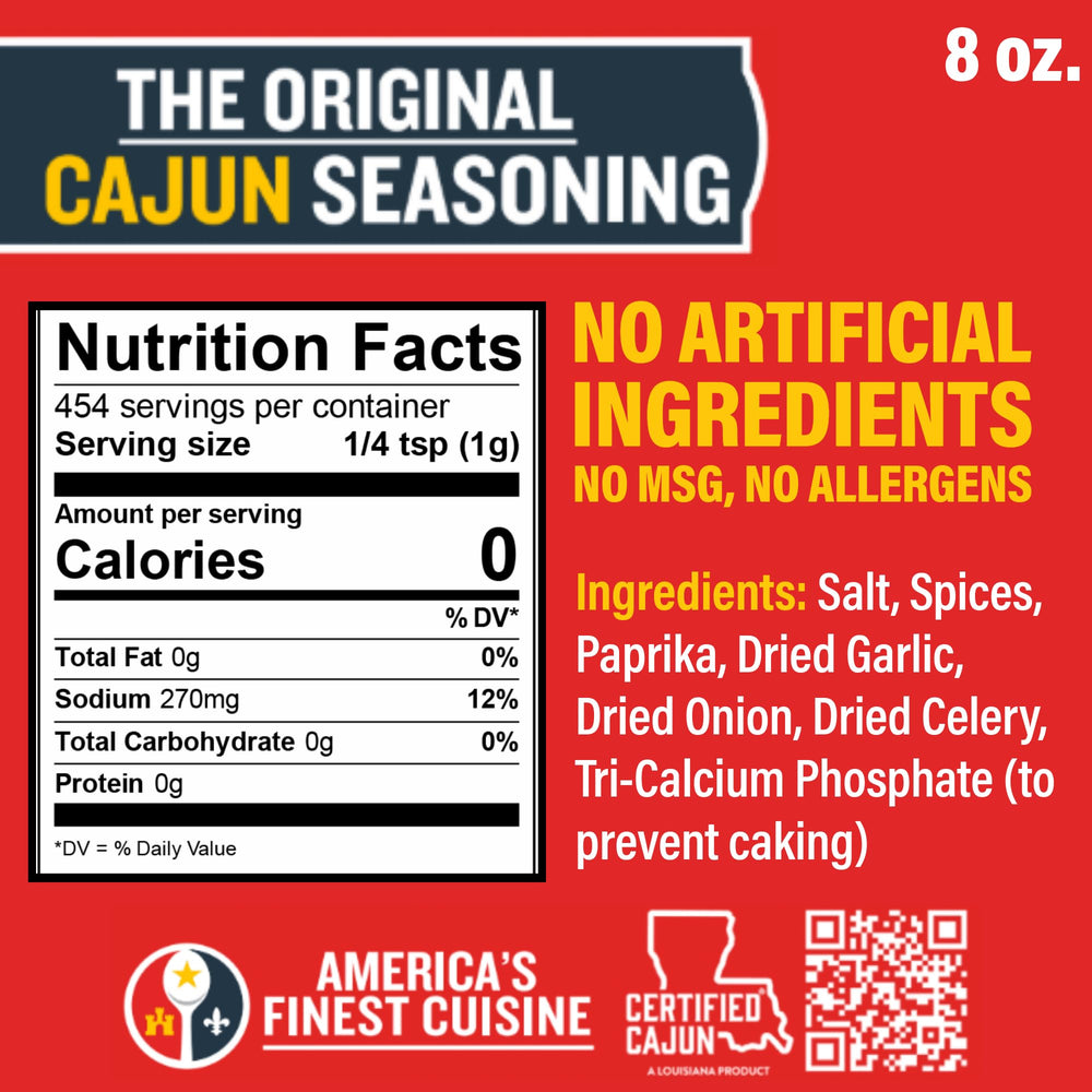 Ragin' Cajun etiqueta de ingredientes, transparencia y confianza para elegir