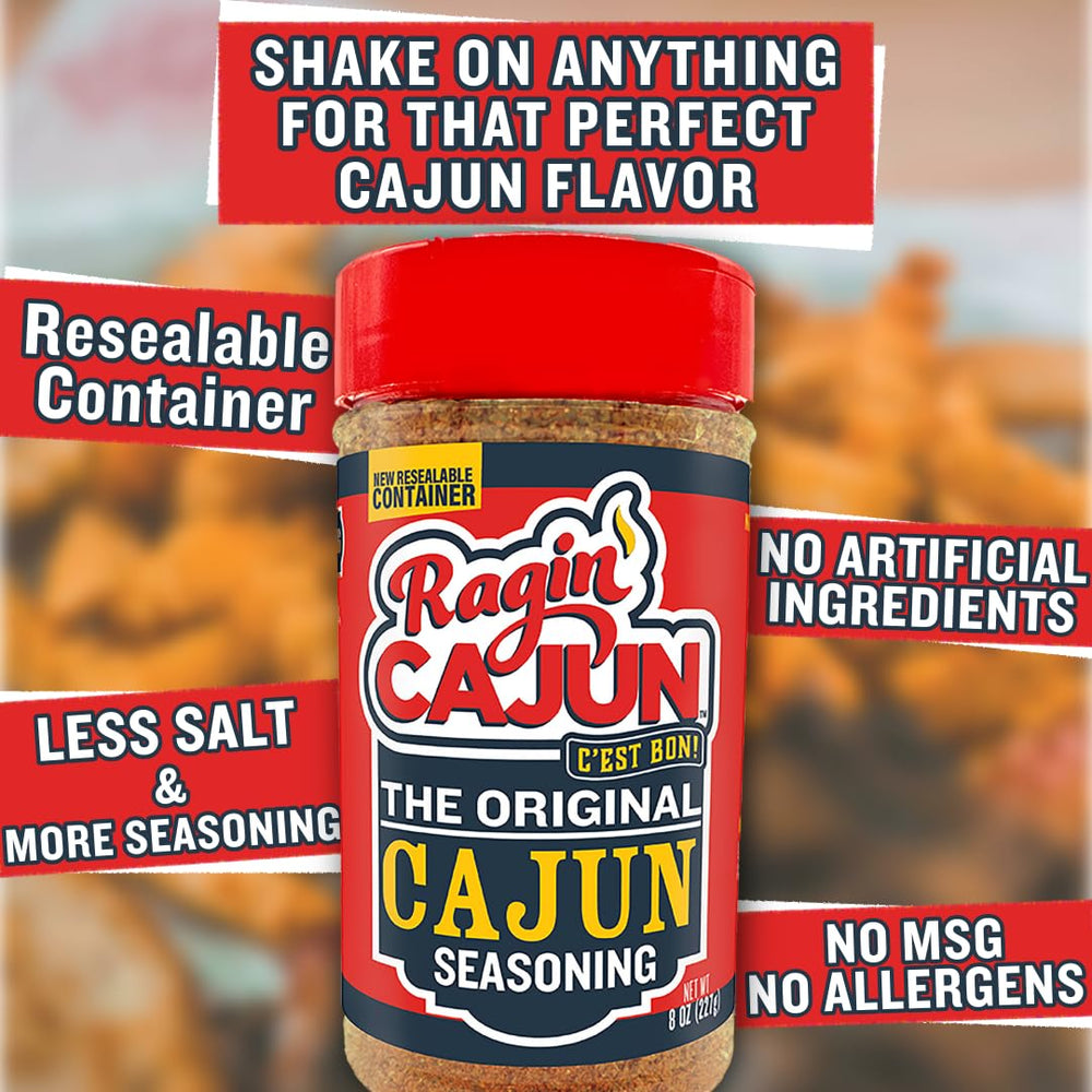 Ragin' Cajun textura de especias en primer plano, muestra mezcla fina y uniforme