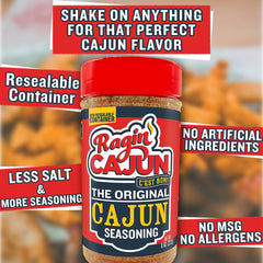 Ragin' Cajun textura de especias en primer plano, muestra mezcla fina y uniforme