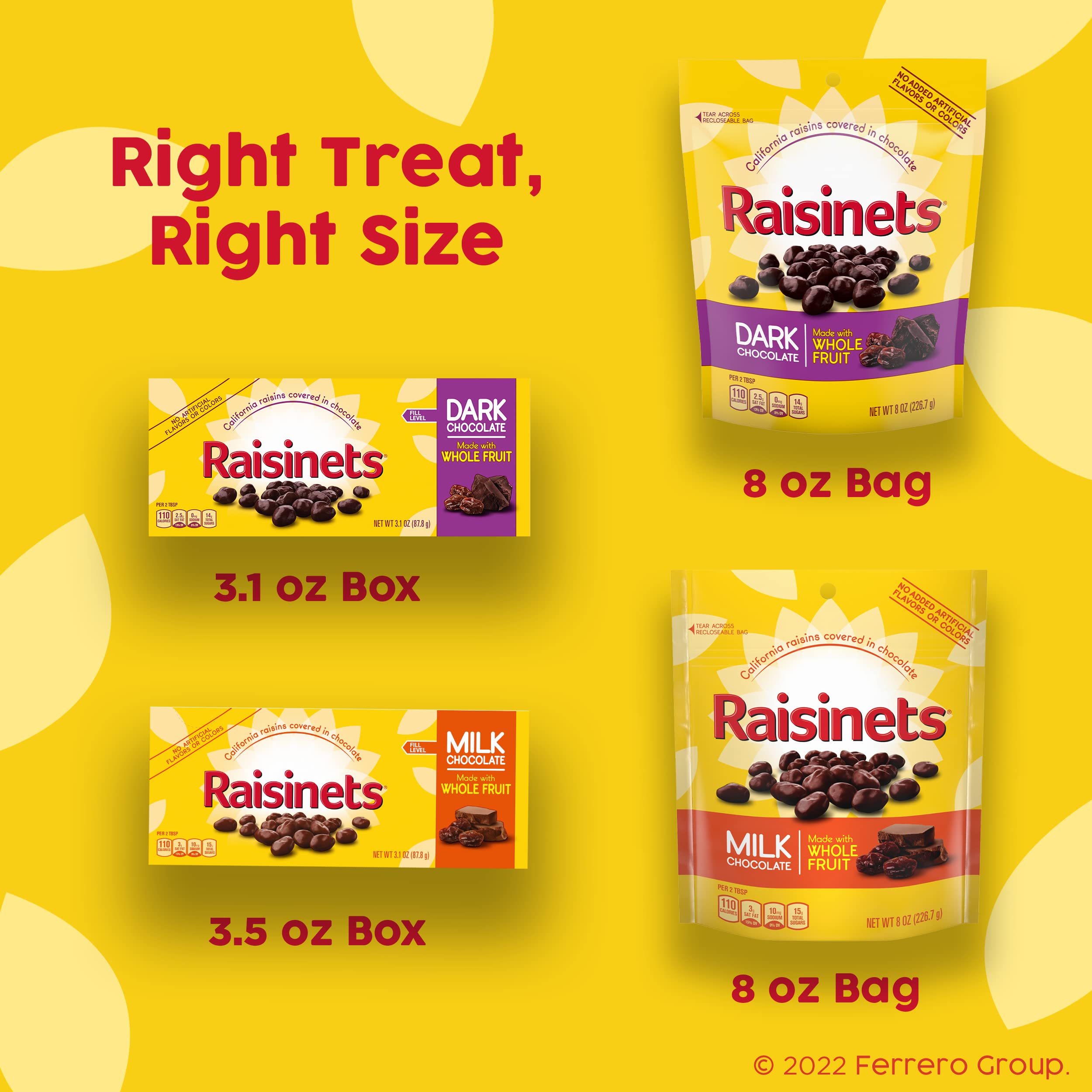 Raisinets bolsa abierta en ambiente de cine en casa para compartir