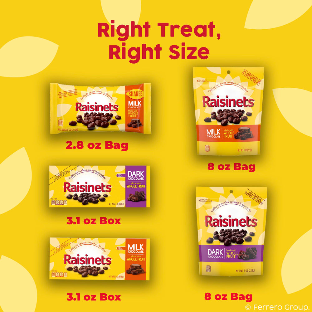 Raisinets caja como regalo en cestas festivas y celebraciones