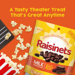 Raisinets textura del chocolate oscuro para un bocado crocante