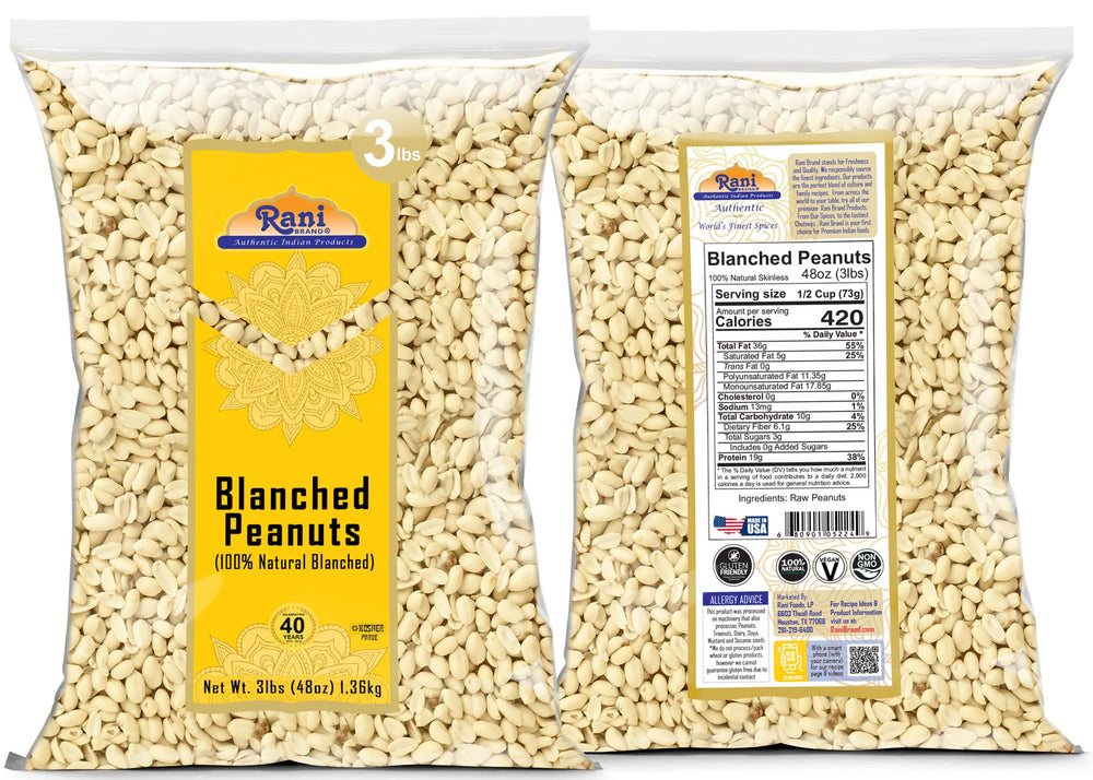 Rani Brand cacahuetes integrados en receta salada, versatilidad culinaria