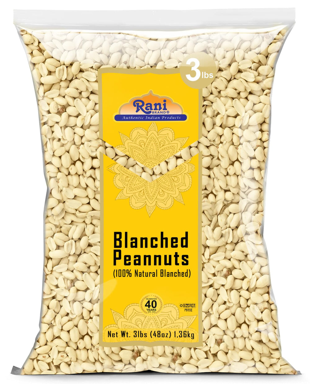Rani Brand cacahuetes usados en cocina profesional, volumen a granel