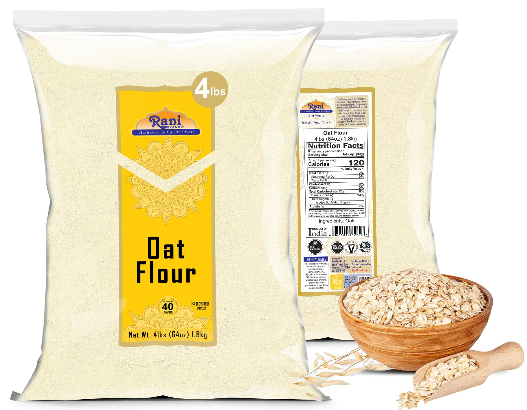 Rani etiqueta Kosher y NON-GMO en paquete, confianza en certificaciones