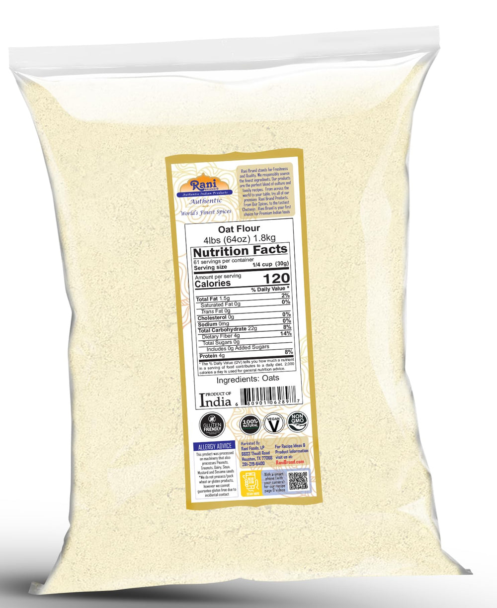 Rani harina de avena en cocina rústica con utensilios, uso cotidiano sencillo