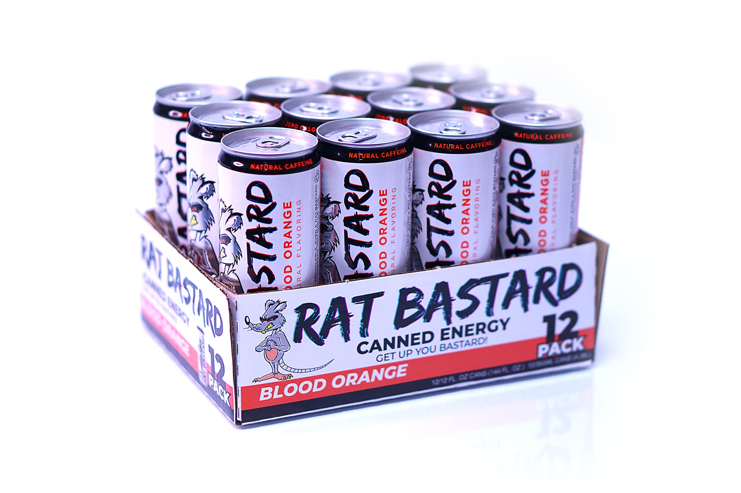 RAT BASTARD escena de gaming con lata mostrando enfoque y rendimiento
