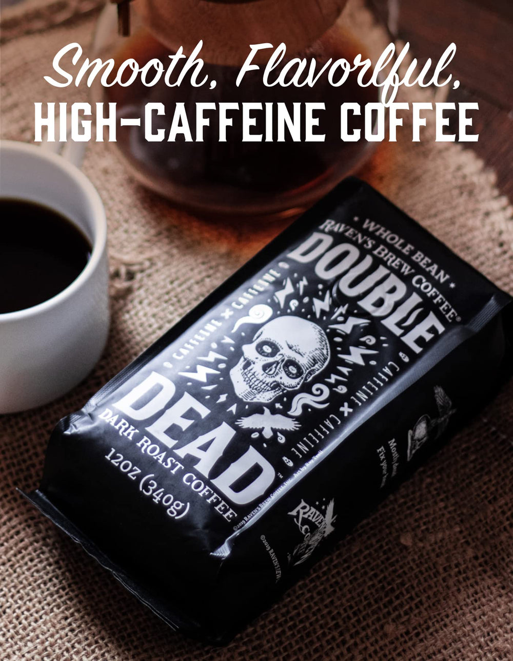 Raven's Brew crema de espresso densa ofreciendo intensidad y sabor
