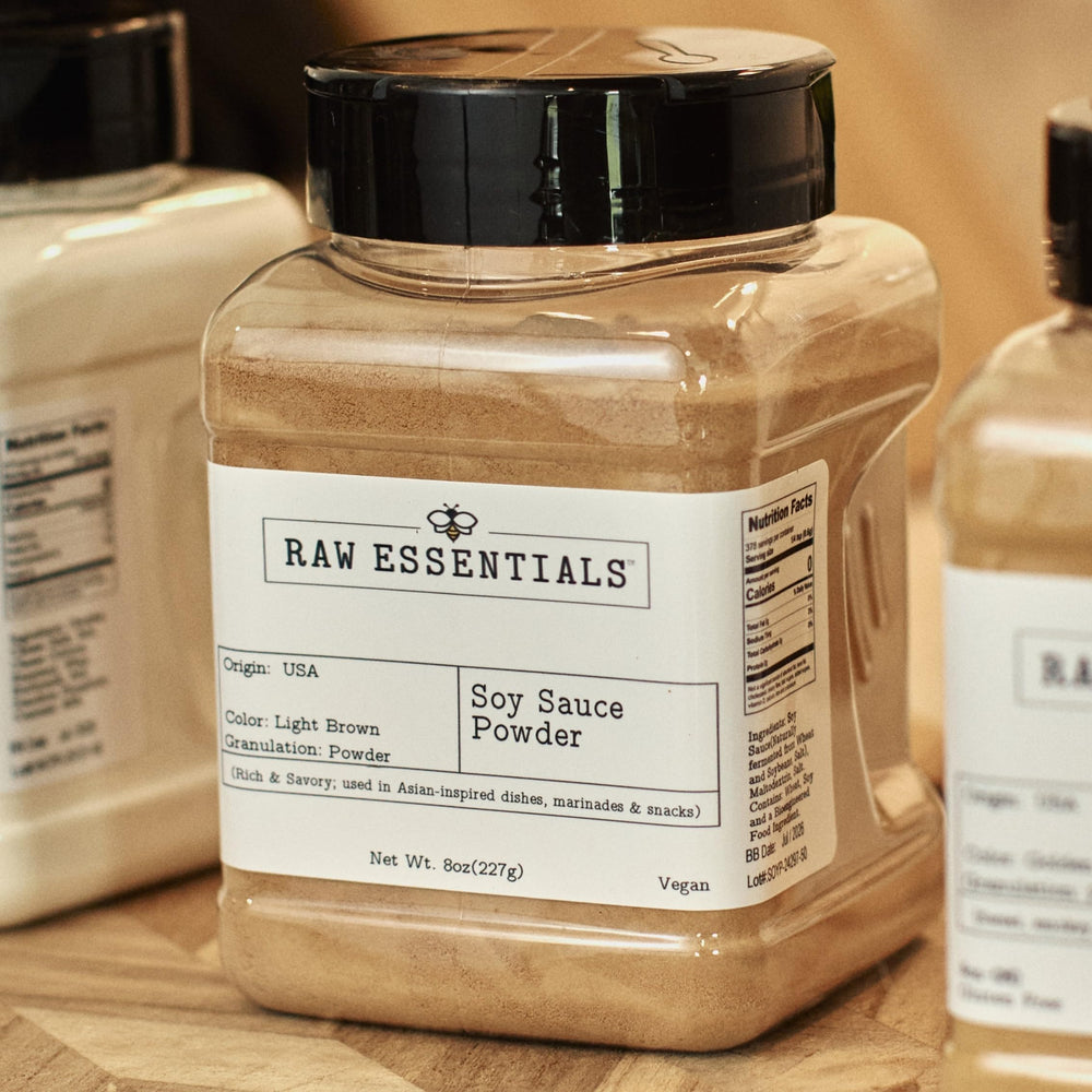 Raw Essentials usado en rub para carne, aporta umami profundo y corte crujiente