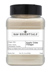 Raw Essentials frasco frontal del polvo de vinagre, práctico y compacto