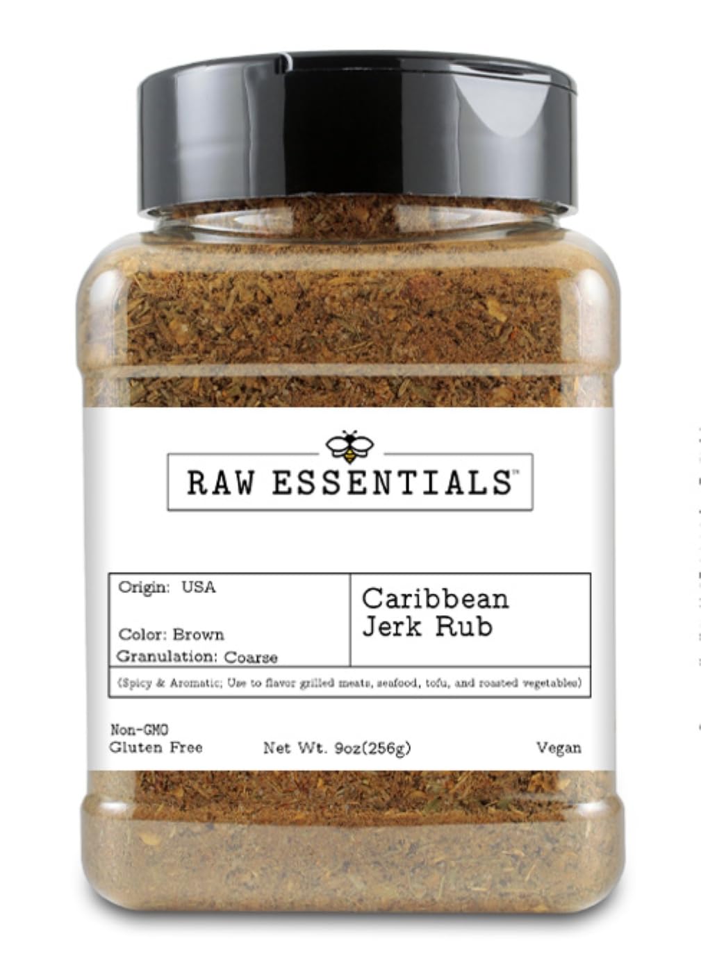 Raw Essentials envase frontal mostrando etiqueta y uso