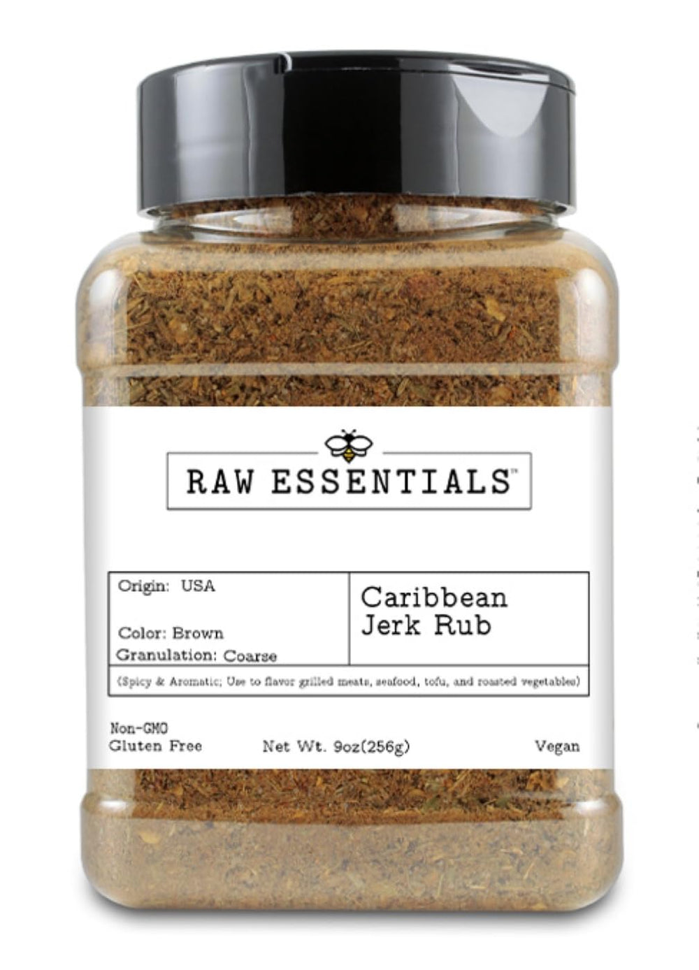 Raw Essentials envase frontal mostrando etiqueta y uso