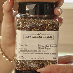 Raw Essentials etiqueta con ingredientes naturales y beneficios dietéticos