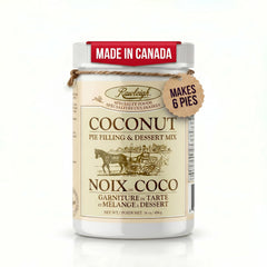Rawleigh frente del empaque mostrando 454 g y sabor a coco