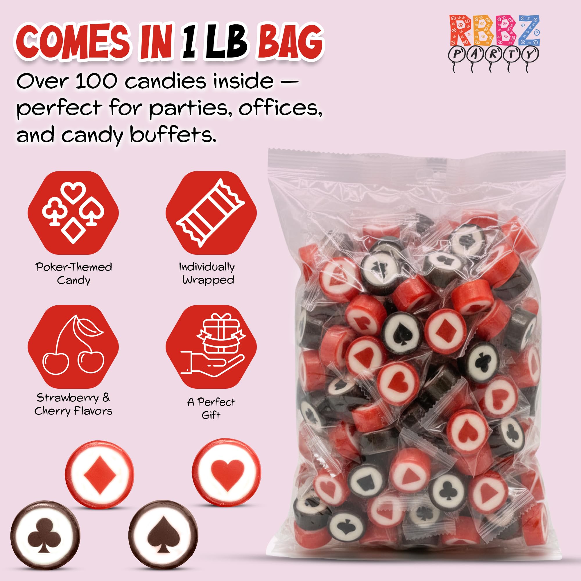 RBBZ Party caramelos vertidos en un cuenco de fiesta, decoración temática fácil