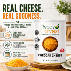 Ready Harvest primer plano de la textura deshidratada, sabor preservado
