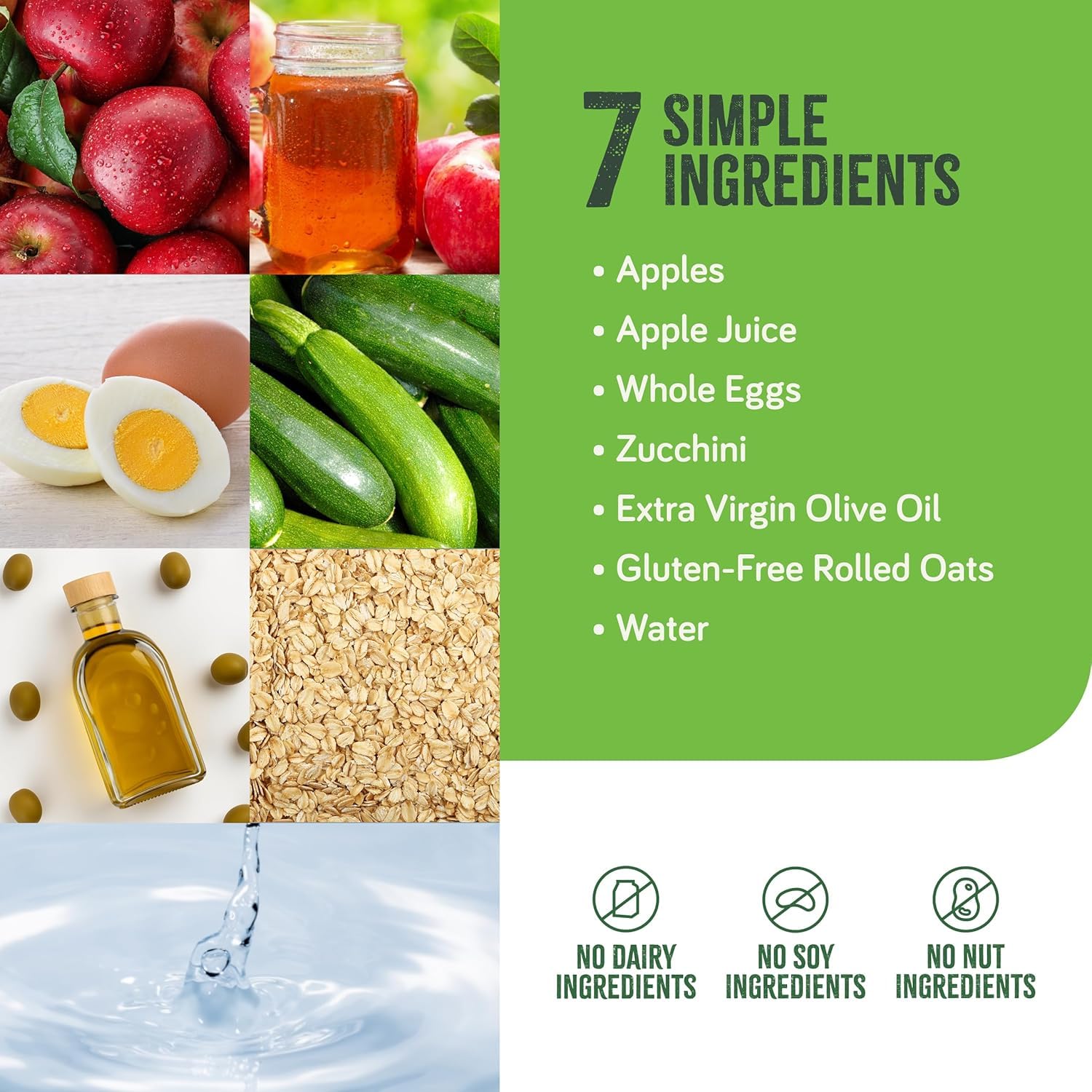 REAL FOOD BLENDS comparación de tamaño junto a una mano para apreciar el volumen de cada unidad