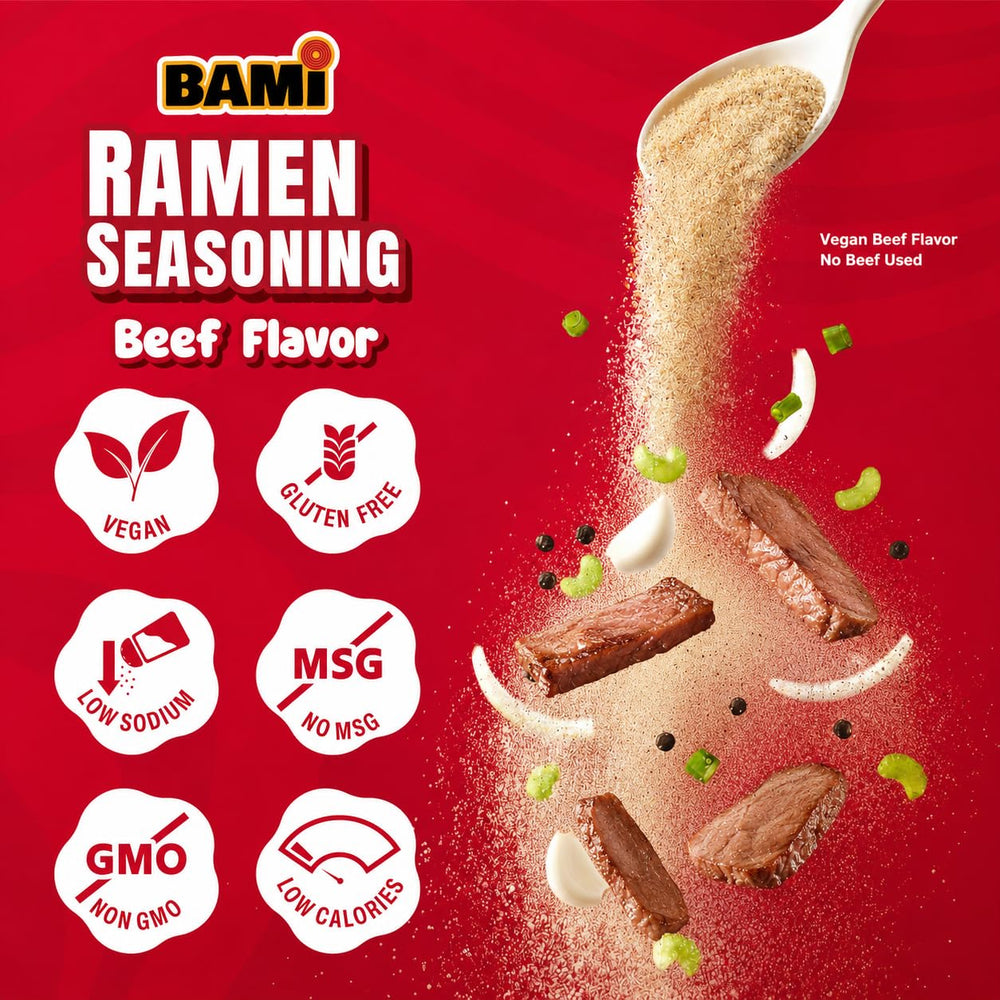 Real Naturals BAMI etiqueta con ingredientes y bajo sodio visible