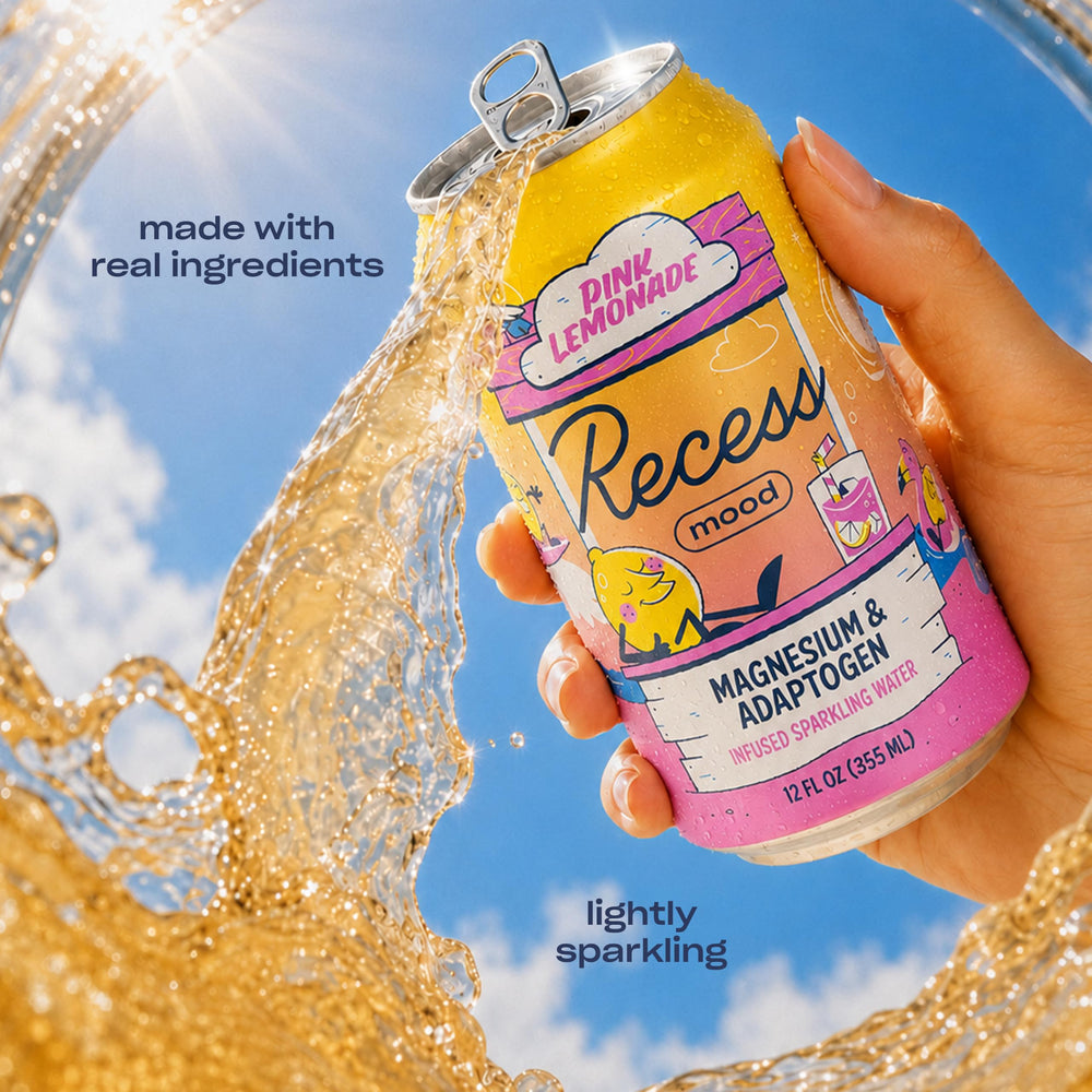 Recess comparación de tamaño junto a un vaso, ideal para planificación