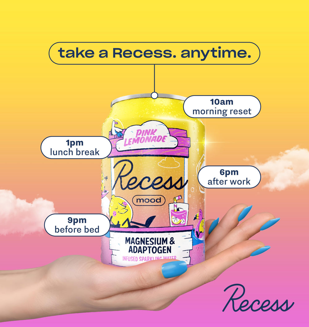 Recess lata en mano durante consumo, comodidad y alternativa social