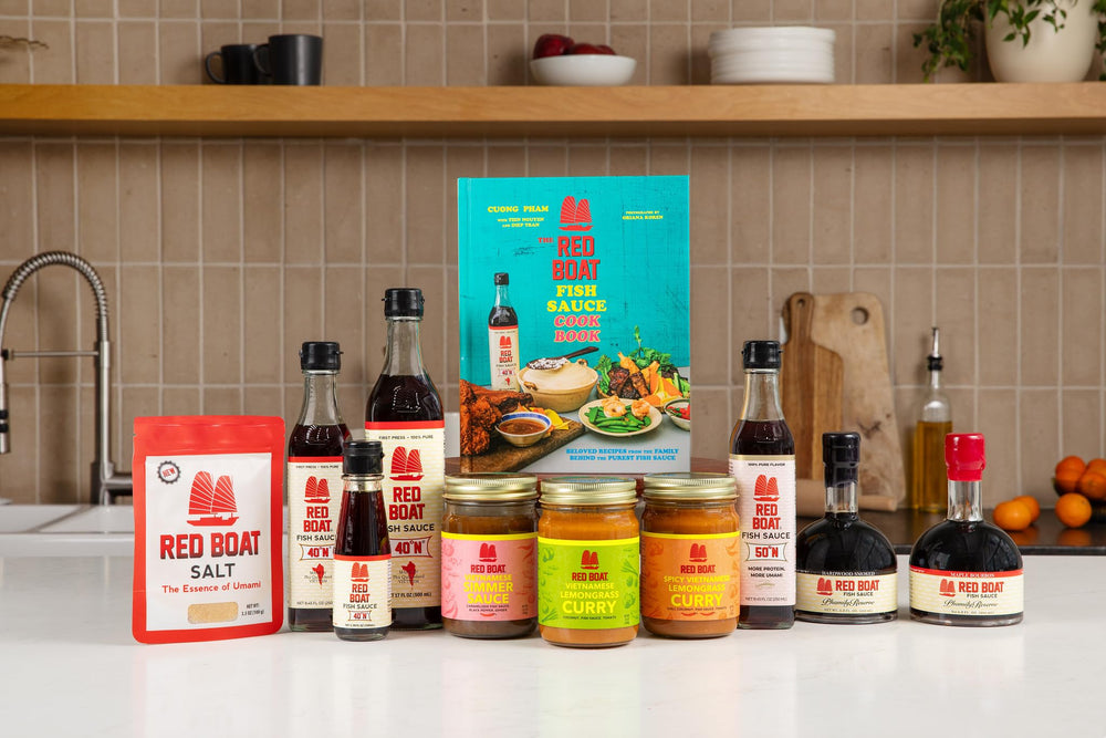 Red Boat en cocina real realzando platos caseros con umami
