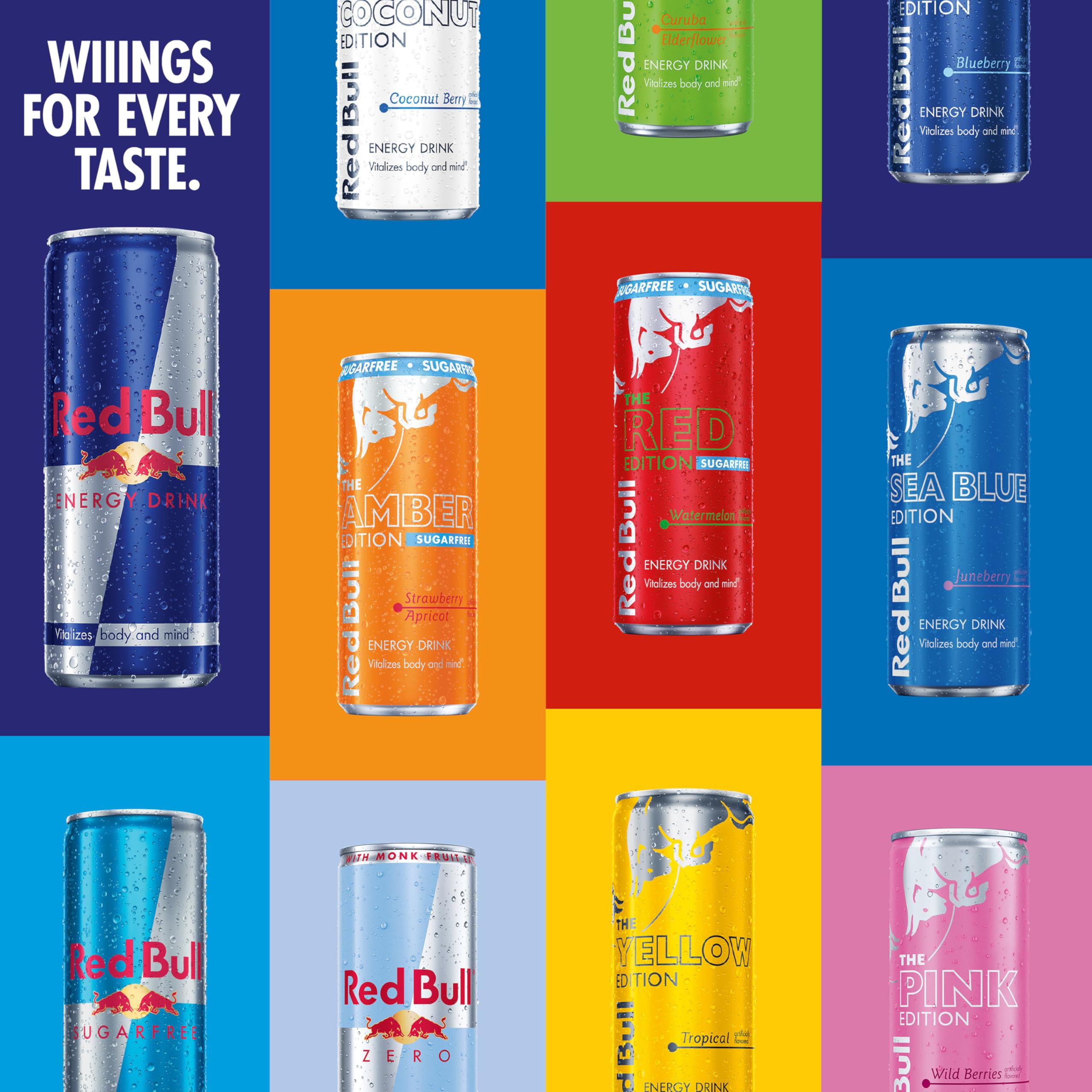 Ambiente festival con latas Red Bull, bebida para eventos y música