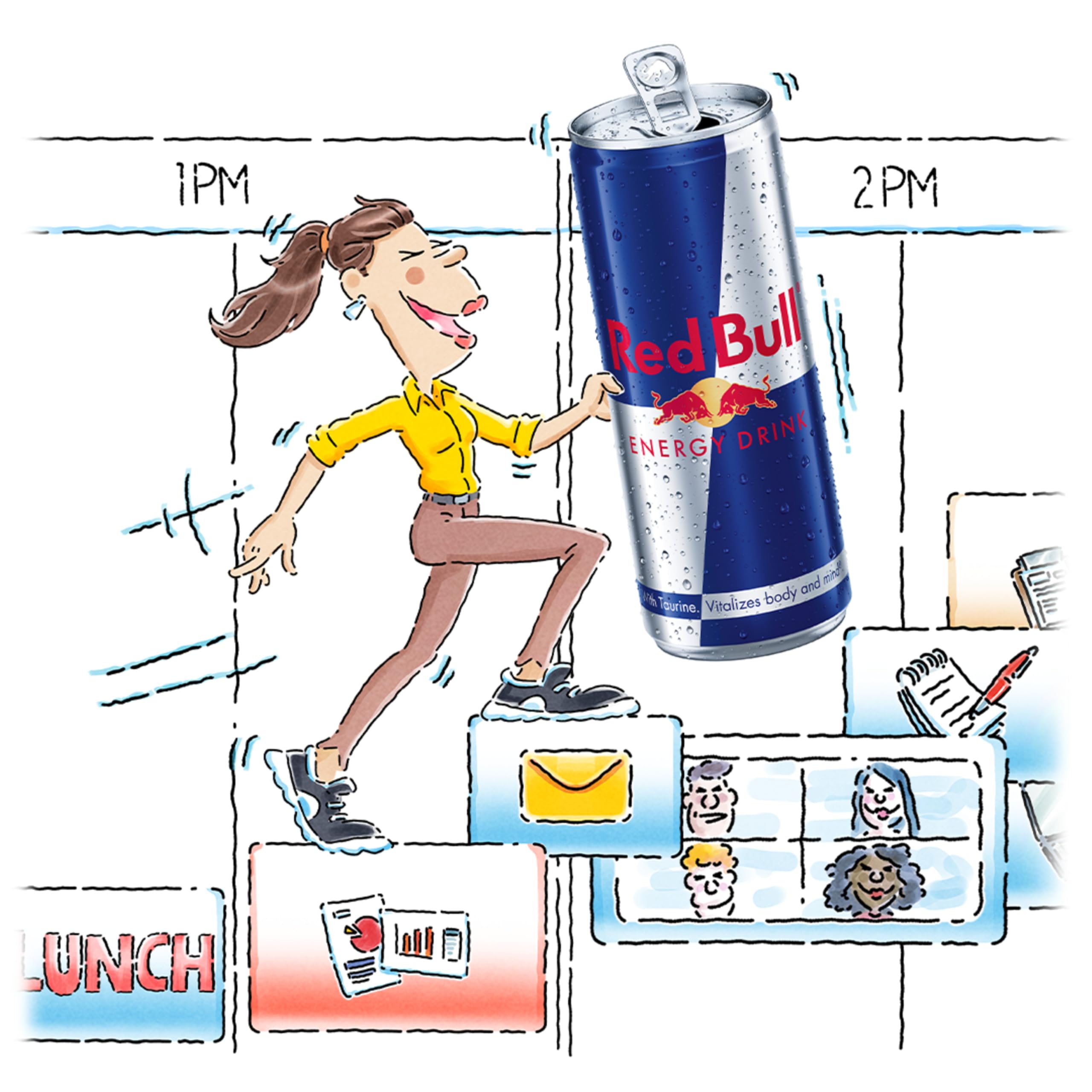 Red Bull caja de 12 latas ideal para almacenamiento y conveniencia