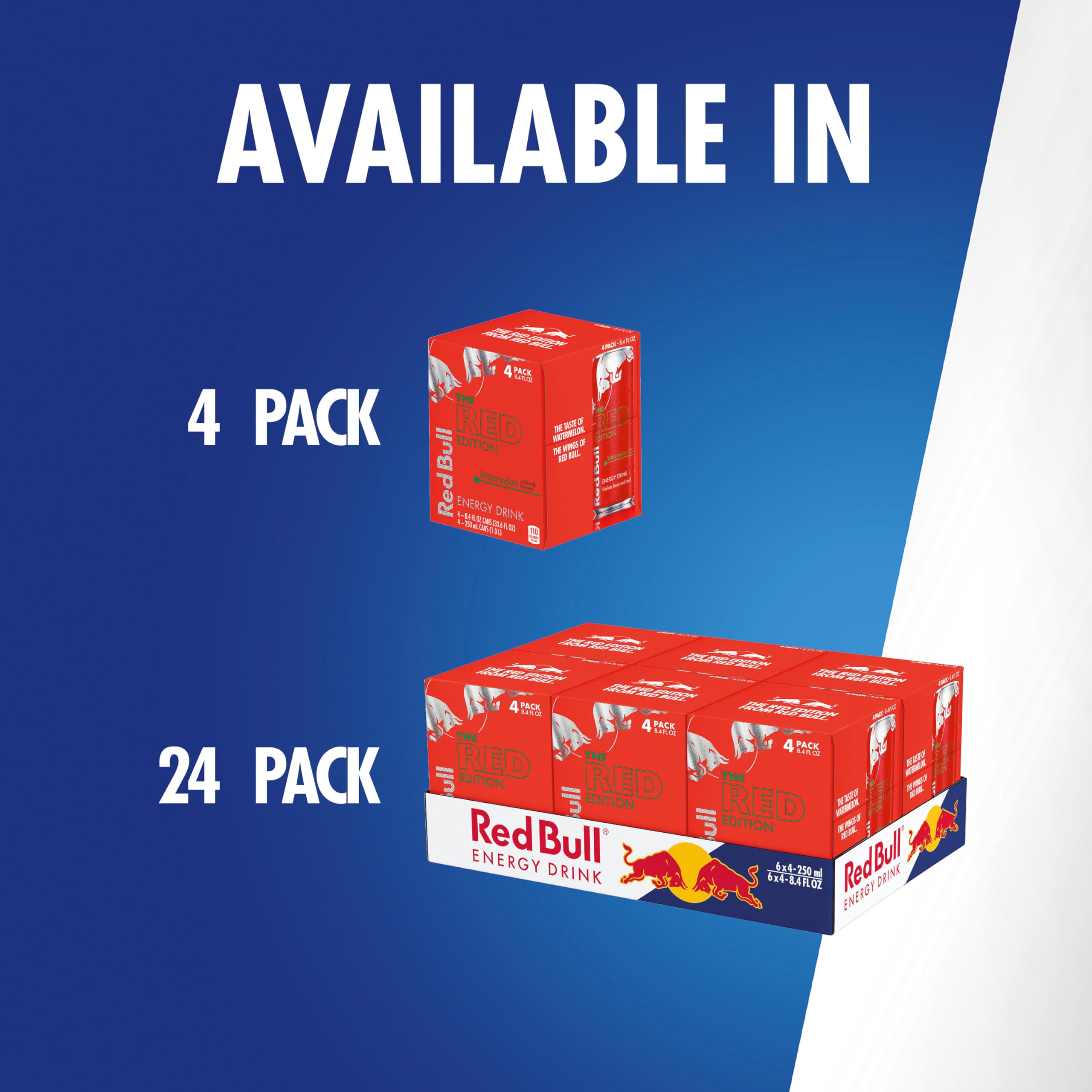 Red Bull lata en nevera Sandía lista para servir bien fría