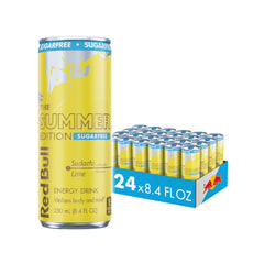 Red Bull lata frontal Sudachi Lime con aspecto refrescante y lista para beber