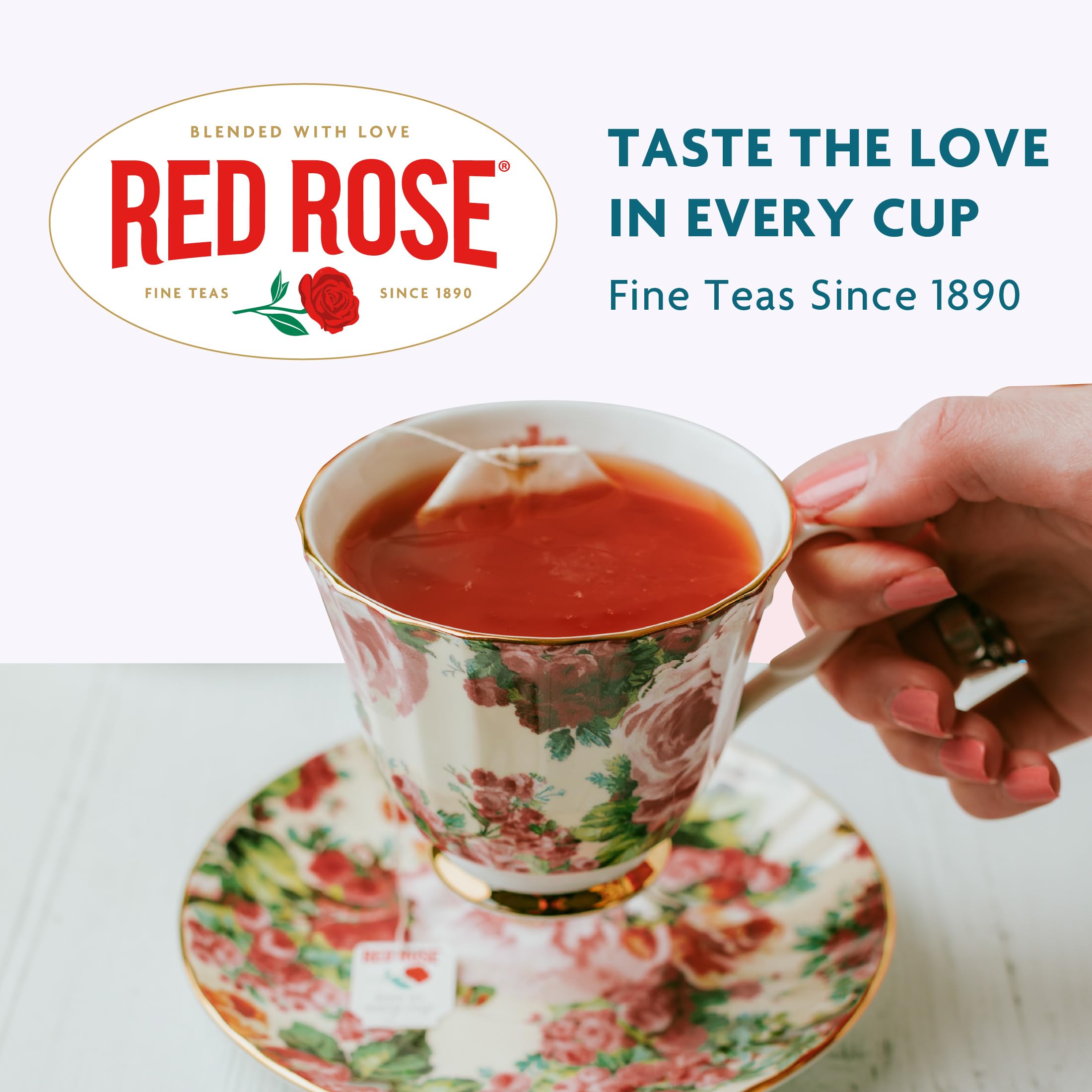 Red Rose comparación de tamaño y contenido, dos cajas con 18 bolsas cada una